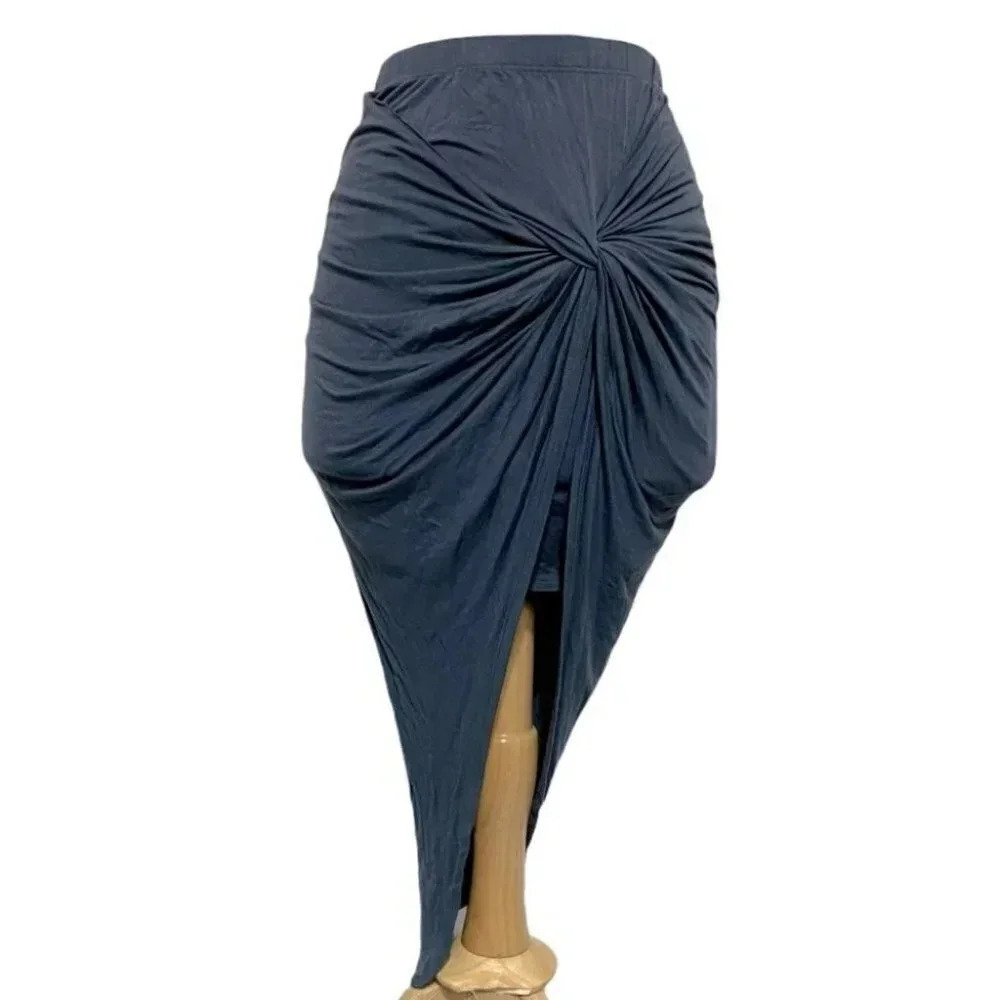Stella luce S gray ruched fitted‎ skirt